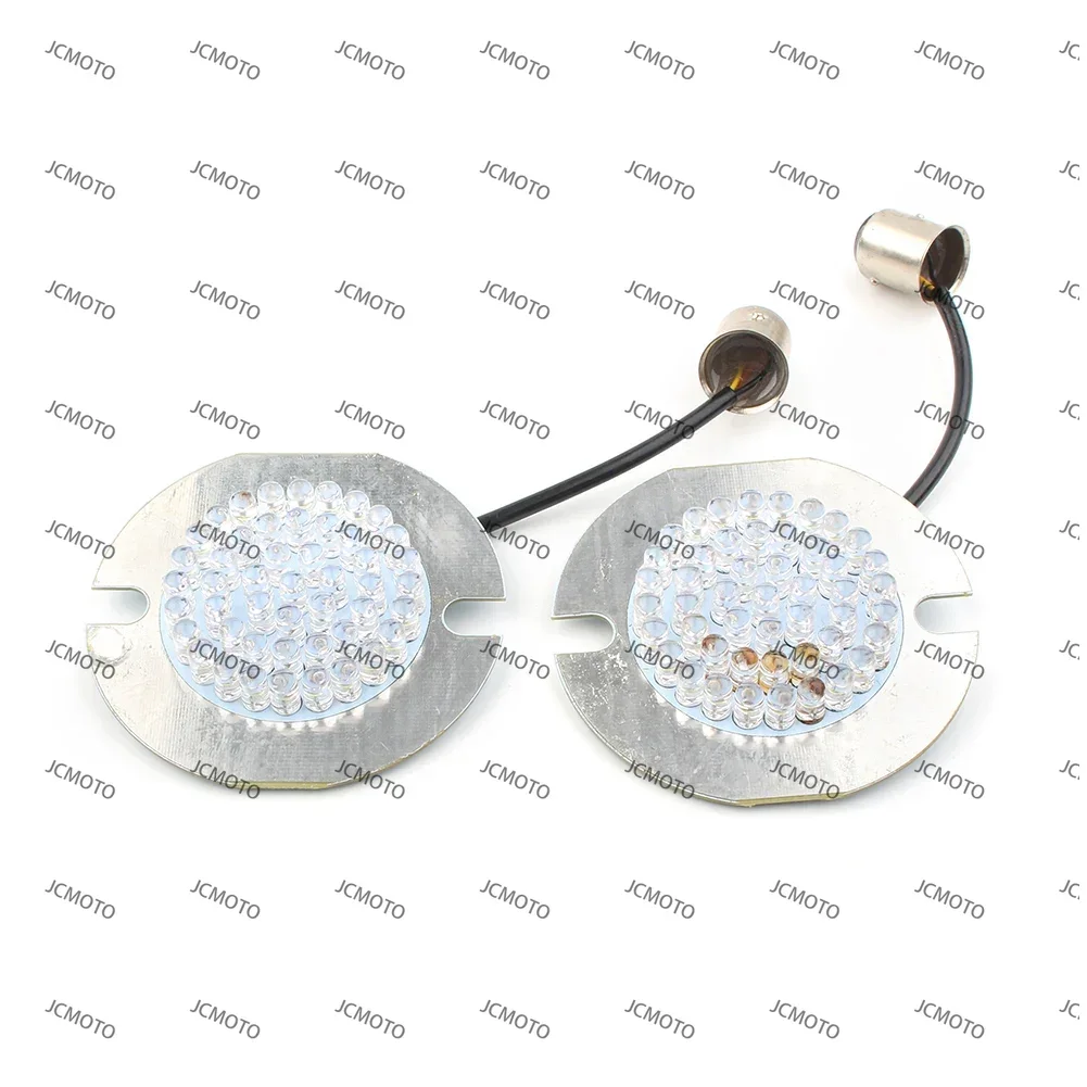 

for Harley Davidson Electra/Ultra/Road Glide 2Pcs Motorcycle Turn Signal Light Indicator Inserts 1157 LED Lights Bulbs