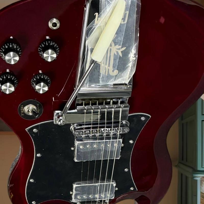 

Free Shipping SGS Dark Red Sound Strong Mahogany Body Rosewood Neck 2026 Electric Guitar New Item