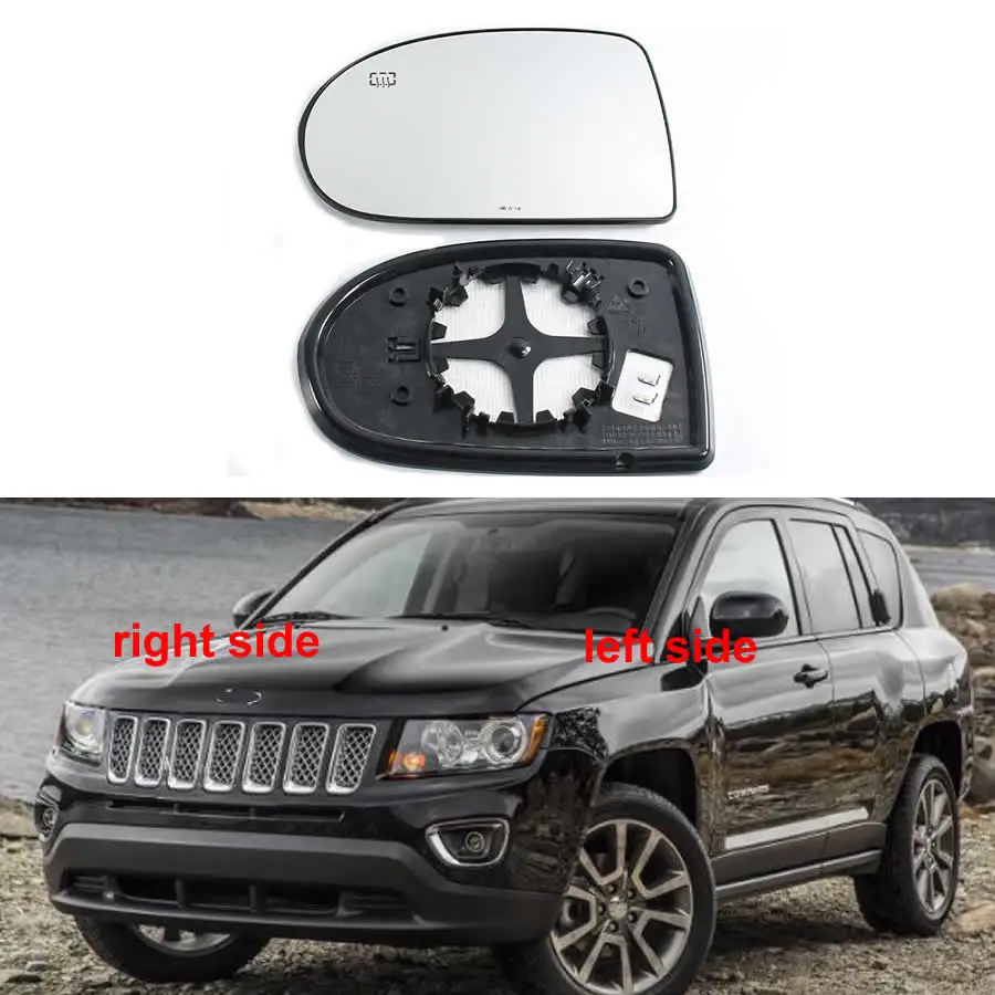 

For Jeep Compass 2007 2008 2009 2010 - 2015 Car Accessories Rearview Mirror Glass Heated Rear View Mirrors Lens with Heating