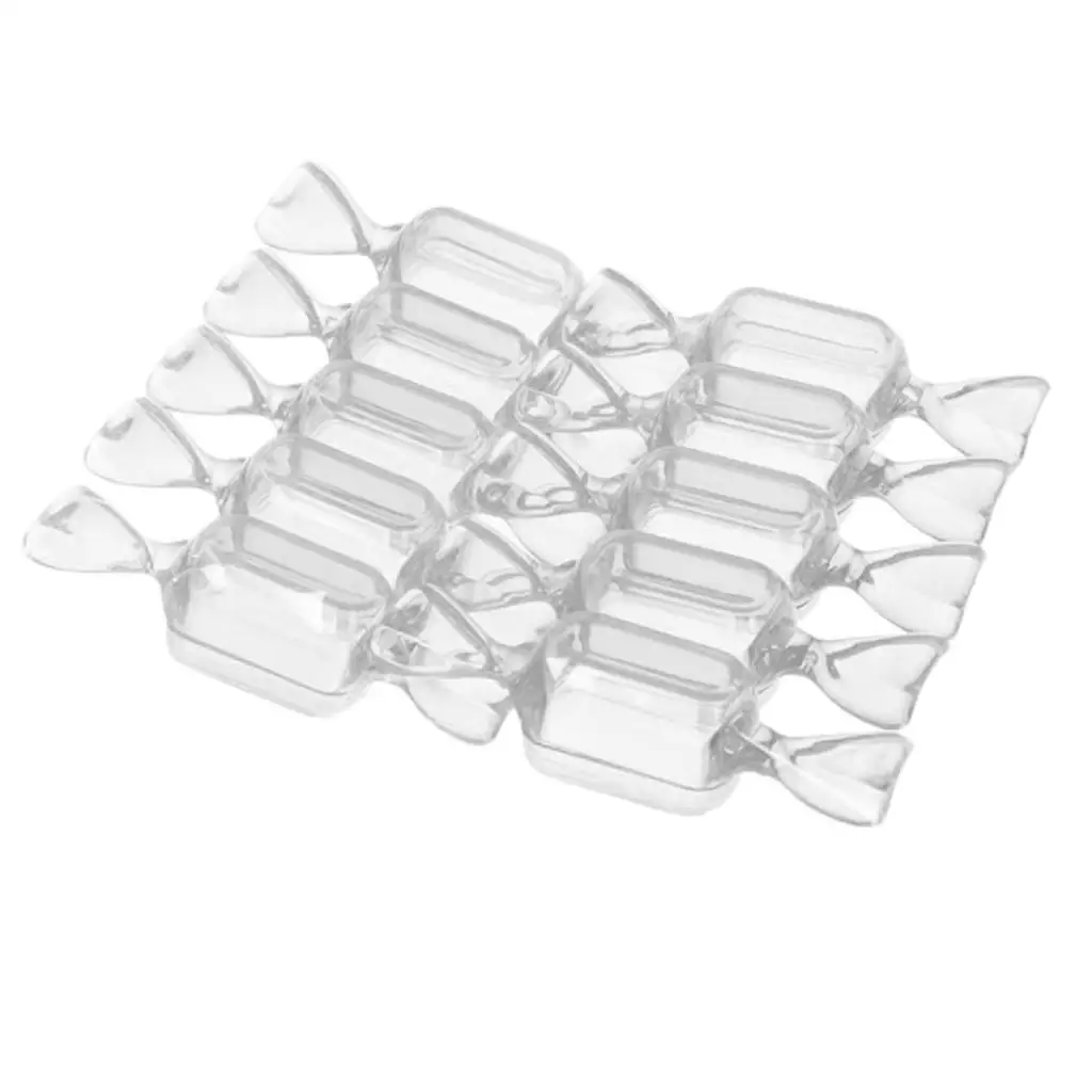 

Mini Candy Shaped Plastic Boxes Clear Storage Container for Wedding Candy Gift Bags Small Jewelry Packaging