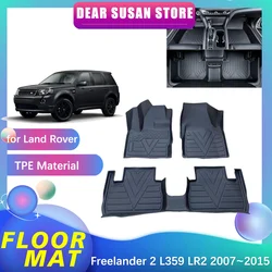 Car Floor Mat for Land Rover Freelander 2 L359 LR2 2007~2015 Foot Tray Pad Inner Liner Waterproof Cover Rug Carpet Accessories