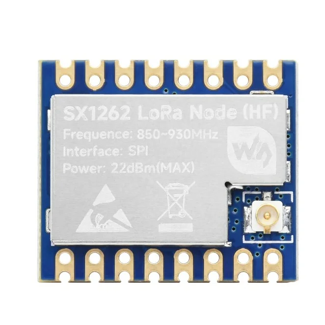 Waveshare Core1262 LF/HF LoRa Module, SX1262 chip, Long-Range Communication, Anti-Interference, Suitable for Sub-GHz band