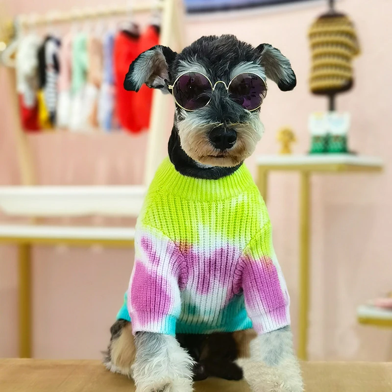 Winter Fashion Pet Clothing Sweat-shirt Wool Dog\'s Sweater with Sleeves Pullover Knit Puppy Sweaters for Male Small Medium Dogs