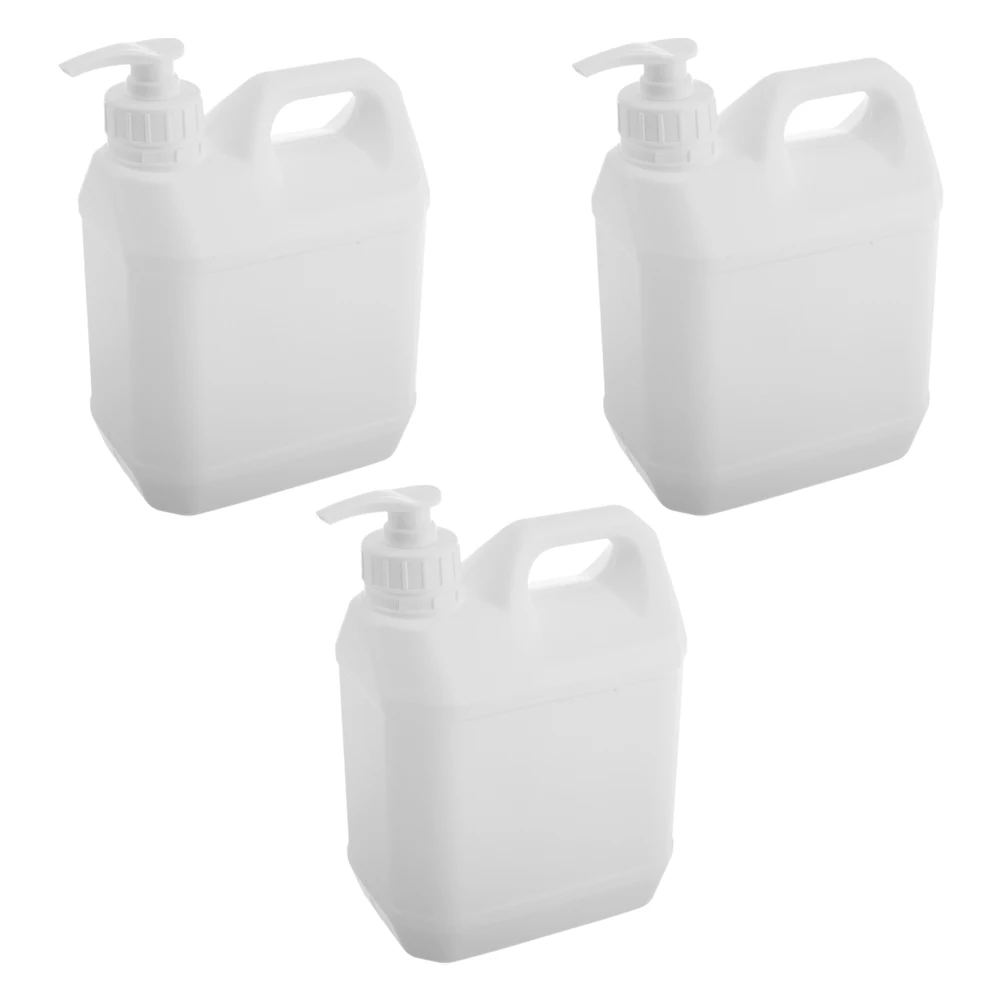 

3Pcs Plastic Pump Dispenser Bottles Refillable Large Capacity for Shampoo Body Wash Shower Liquid Storage Container