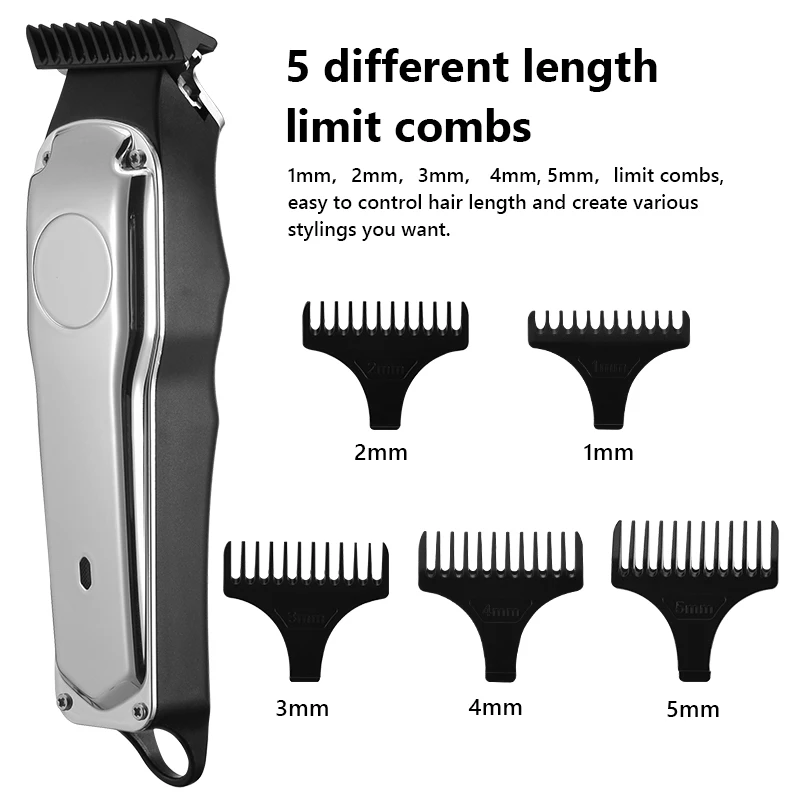 Professional Barber Hair Clipper Rechargeable Electric Cutting Machine Beard Trimmer Shaver Razor for Men Cutter