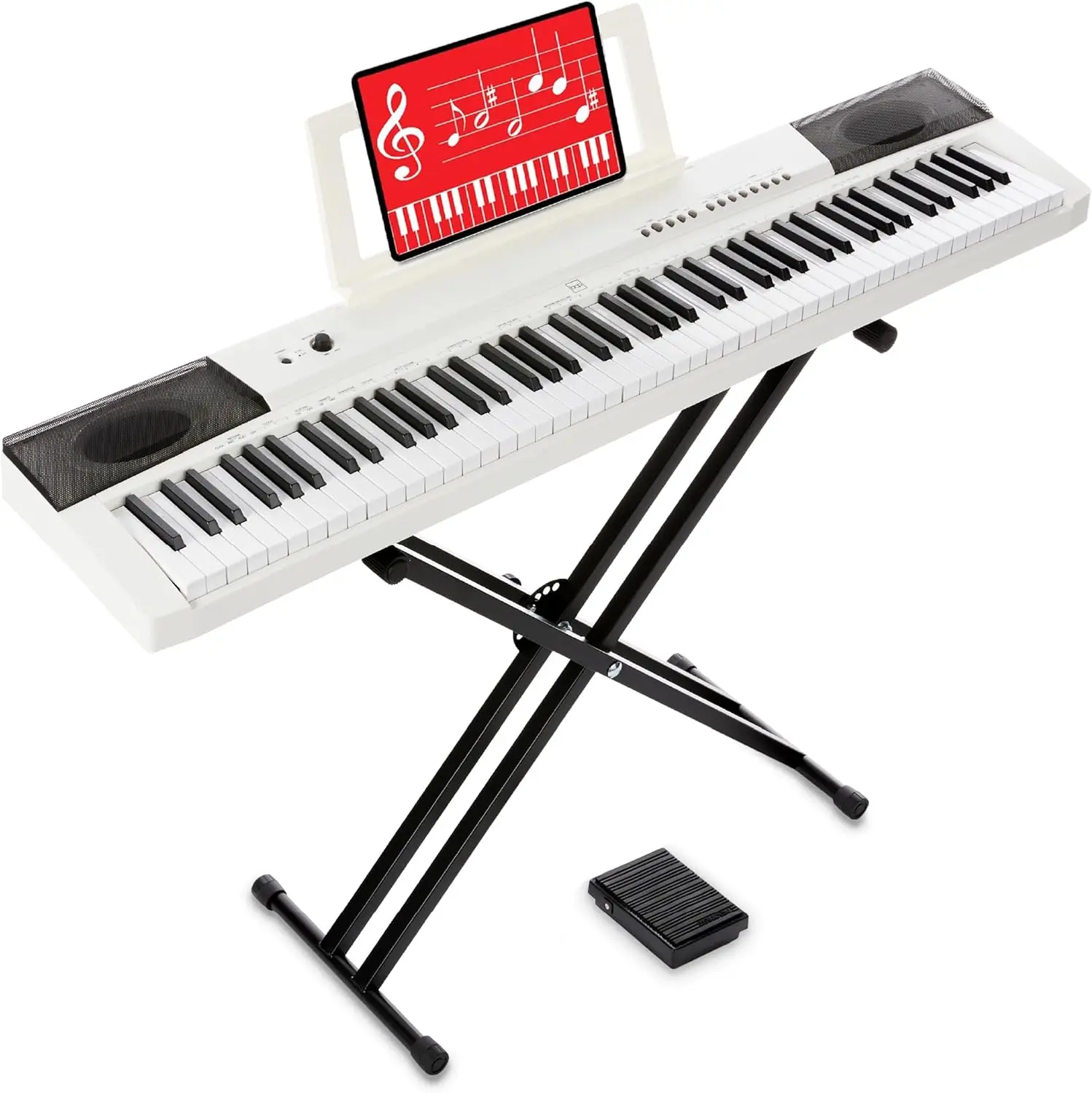 88-Key Full Size Digital Piano Electronic Keyboard Set for All Experience Levels w/Semi-Weighted Keys