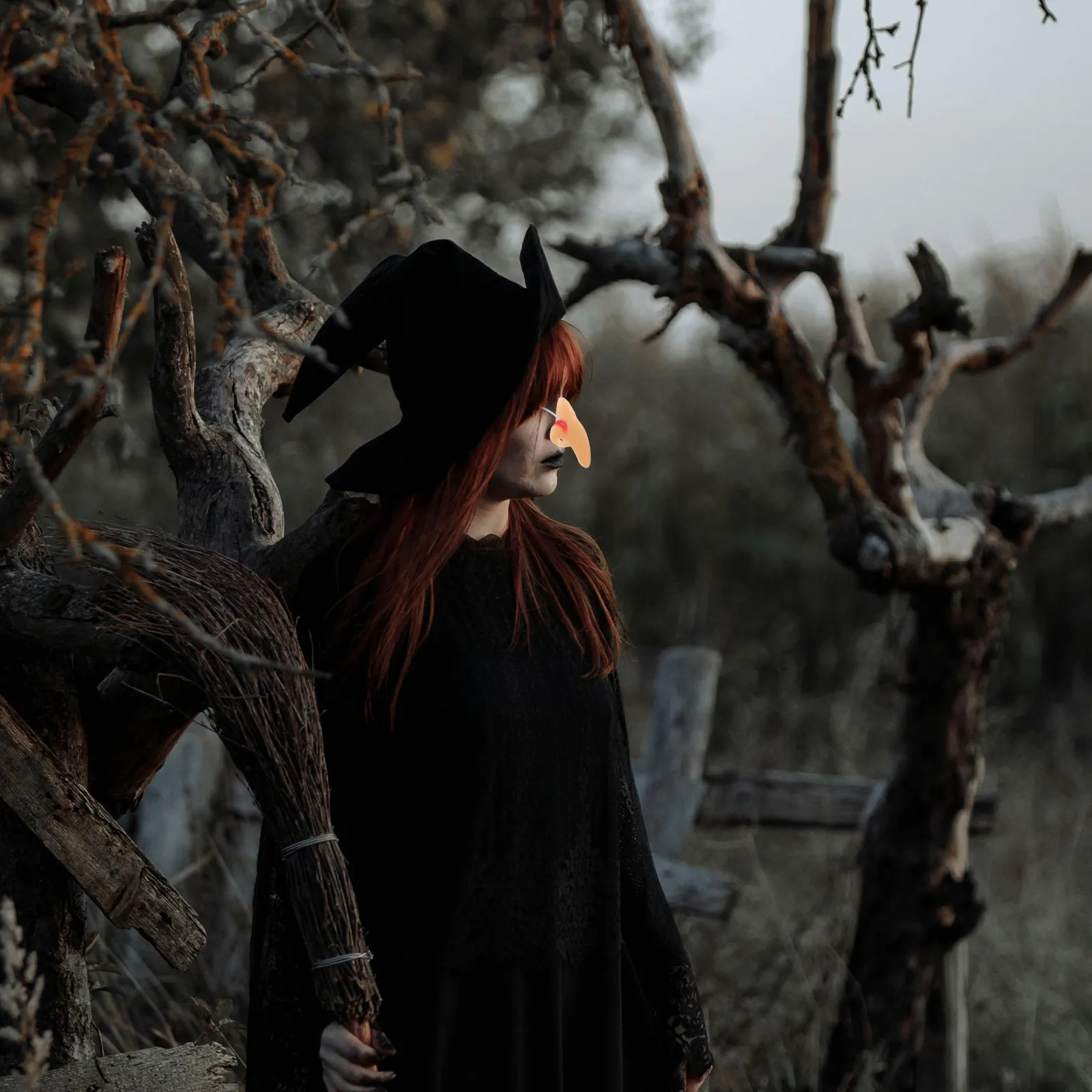 

6Pcs Halloween Witch Nose Prop Realistic Lifelike Oval Tpr Fake Nose for Cosplay Costume Party Dress Up Photo Prank Masquerade