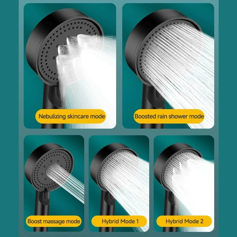5 Modes Shower Head High Pressure Showerhead Portable Filter Rainfall Faucet Tap Bathroom Bath Home Innovative Accessories view 3