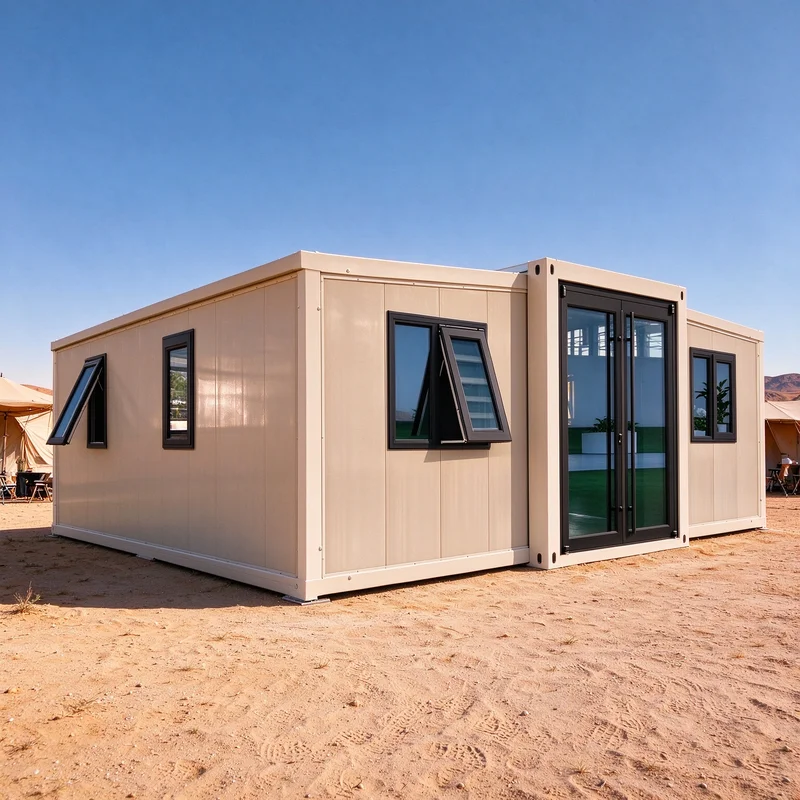 Modular Container House Galvanized Frame 30ft Custom Partition Layout for Remote Worksite Accommodation Prefabricated Dwelling