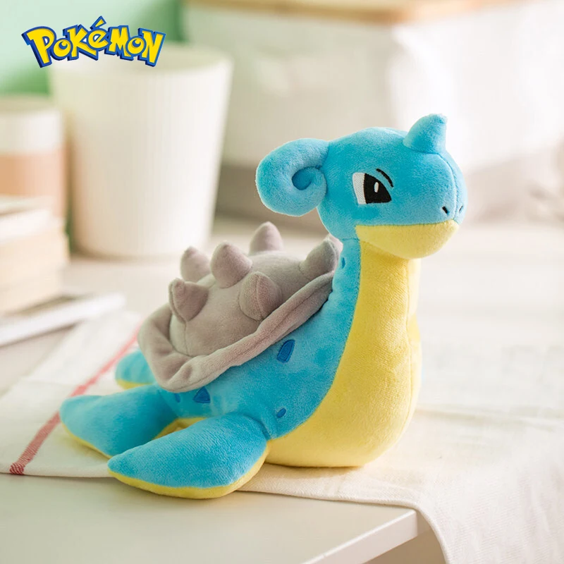 Pokemon Kawaii Lapras Wypchane zabawki Kreskówka i uroczy Sprit wodny Pluszowe lalki Poduszka do rzucania Prezent urodzinowy dla dzieci Przyjaciele