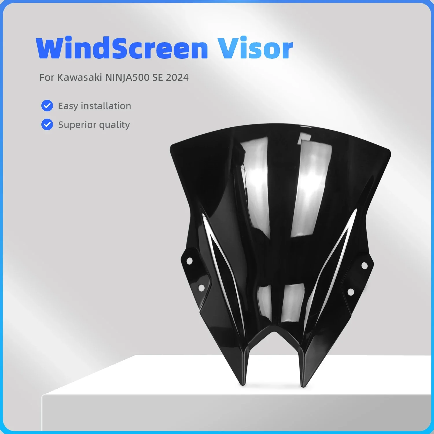 

Parabrisas de doble burbuja para motocicleta, accesorios de carenado, Deflector de parabrisas para Kawasaki NINJA 500 SE NINJA50