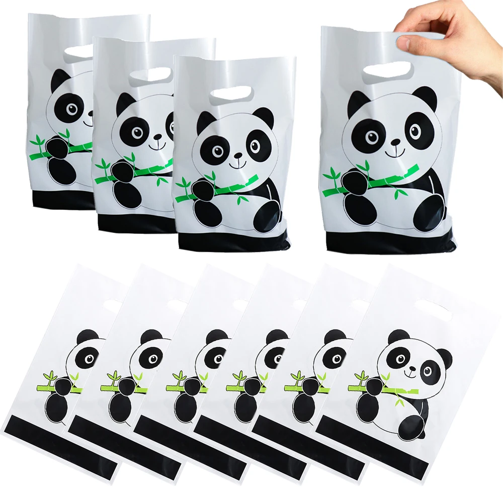 China Panda Candy Gift Bags Happy Birthday Party Decoration Kids Favors Animal Gift Bags Thanks Cookie Packing Box Storange Bags