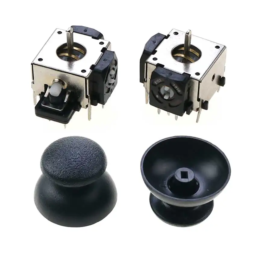 YuXi Metal Analog Sticks 3D Analog Joystick For PS2 / Xbox 360 Controller Thumbsticks Cap Mushroom Cover