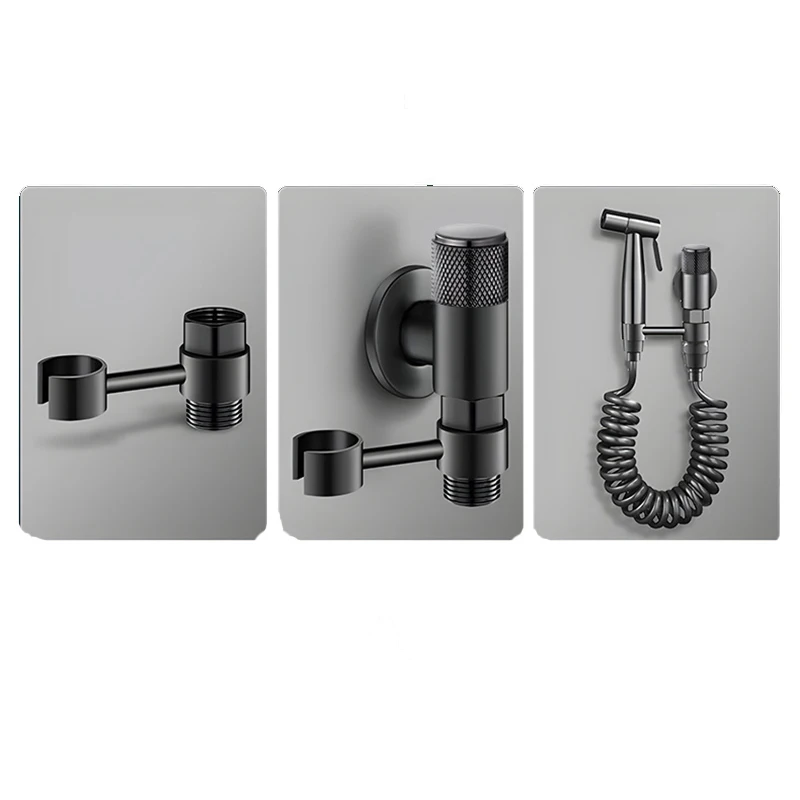 Washing Machine Nozzle Bracket Angle Valve Spray Faucet Copper Nut Spray Gun Bracket Toilet Companion Fixing Accessories A5