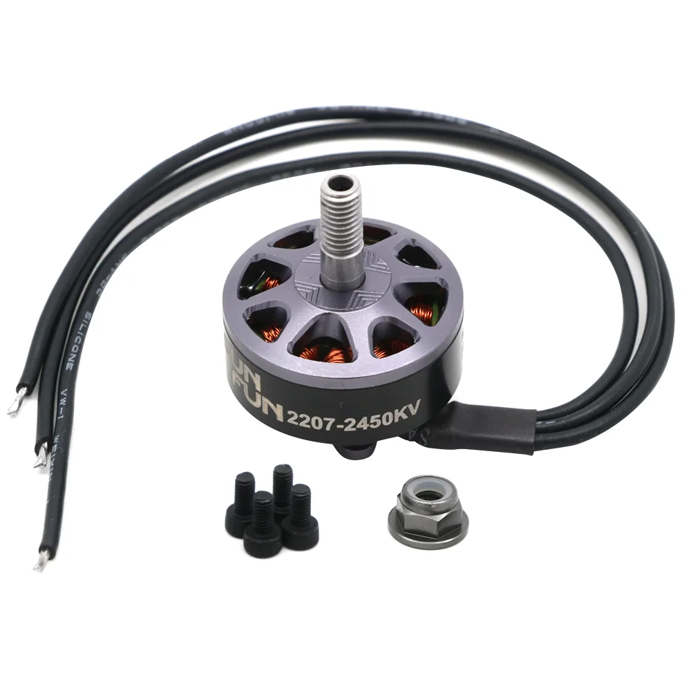 1/4pcs Set Sun Fun 2207 Brushless Motor CW Thread for FPV Racing 1750KV 2450KV 2750KV Quadcopter RC Drone Spare Parts