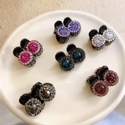 2pcs/set cute small crystal hair clip for women mini hairclip girls bangs hairpin kids claw clip set hair pin hair accessories