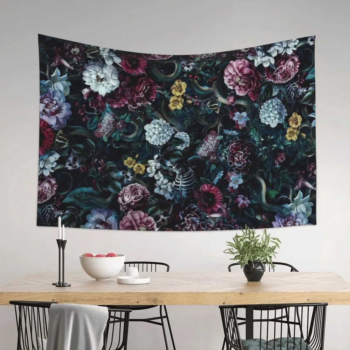 

Skulls and Snake II Tapestry Decorations For Your Bedroom Bathroom Decor Decoration Room Tapestry