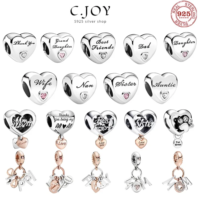 

Горячая Распродажа 100% оригинальные серебряные бусины-подвески для браслета DIY Ювелирные изделия Изысканные Подарки