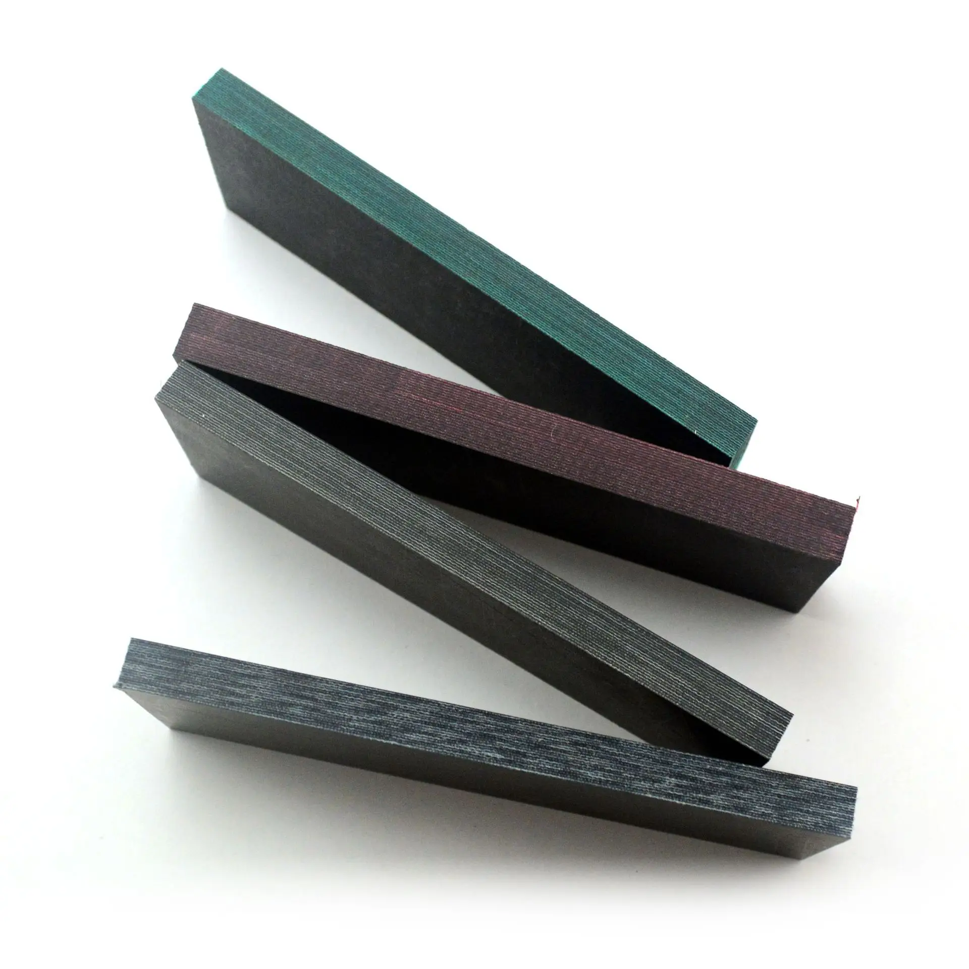 2 Pieces of DIY Knife Handle Material - Micarta, Available in Black-Red, Black-Green & Black-White, 120x40x8mm;160x50x8mm