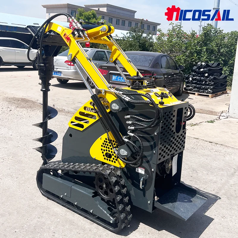 

Free Shipping Diesel Loaders China Mini Tracked Sliding Skidsteer Front End Loaders High Quality Crawler Skid Steer Loader