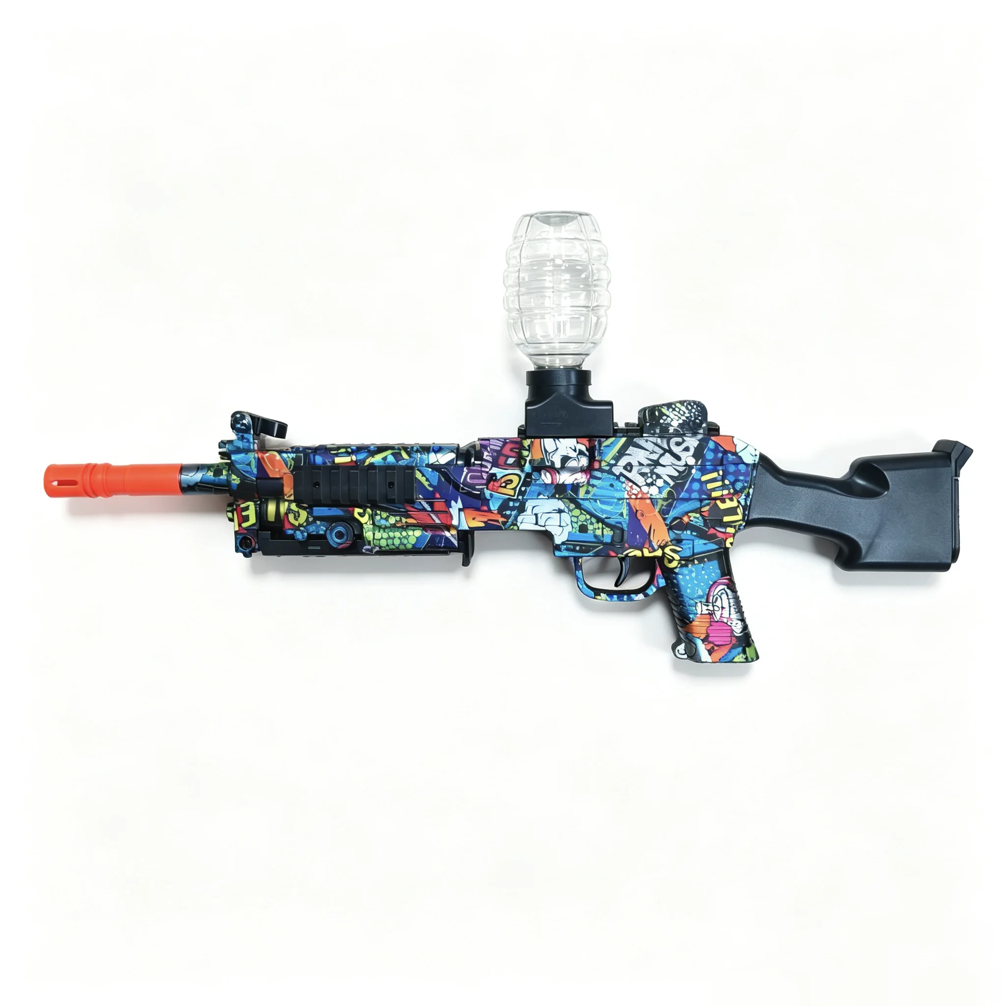Rechargeable Modular Battery M249 Hydrogel Shooting Toy Gun, Outdoor Game Blaster (Bullets Not Included)