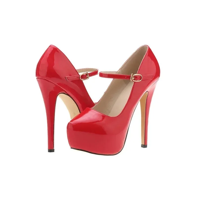 14CM Women's Shoes Classic Fashion Patent Leather High Heels for Woman Sexy Model Performance Shoes Designer Shoes Zapatos Mujer
