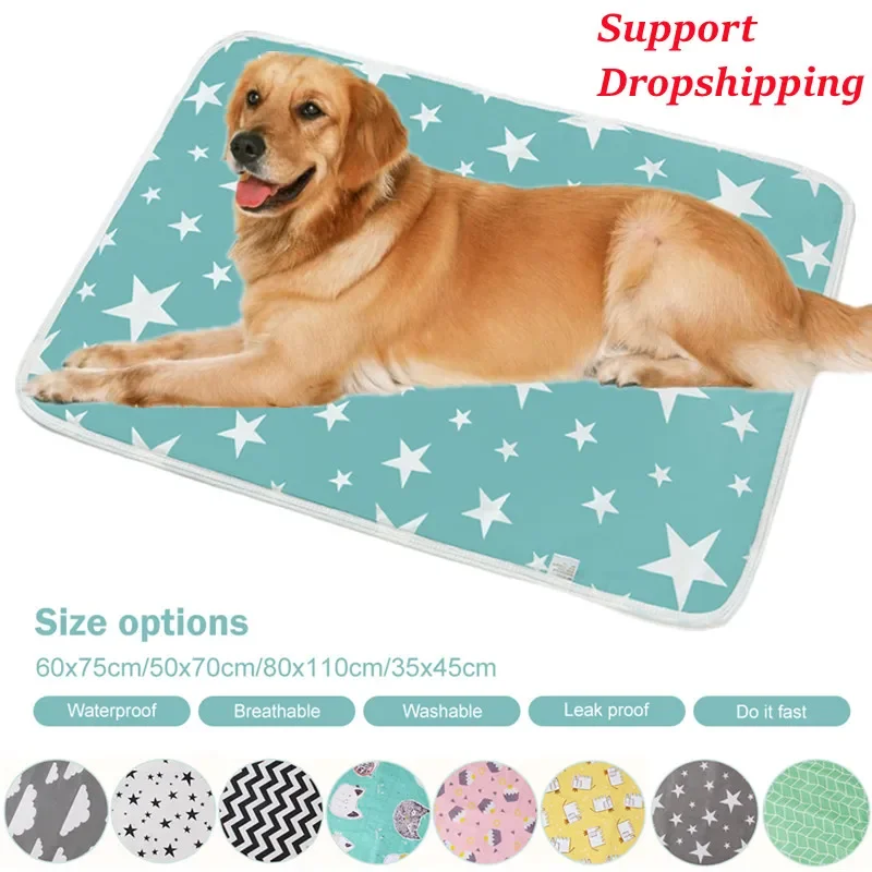 Underpad for Dogs Cooling Mats Urine Diaper Mat Waterproof Reusable Training Pad Dog Car breathable Dog Bed пеленки для собак