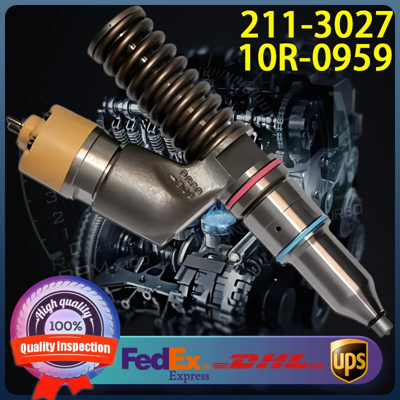 

211-3027 10R-0959 High Quality Diesel Fuel Injector 2113027 10R0959 for Caterpillar CAT SR4 3406E 3456 Engine
