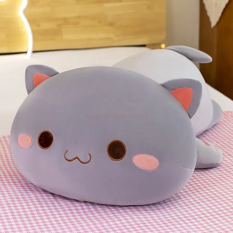 Mitao Cat Kawaii Lying Cats Couple Plush Doll Plush Toys Stuffed Cute Animal Dolls Pillow Soft Cartoon Cushion Christmas Gift