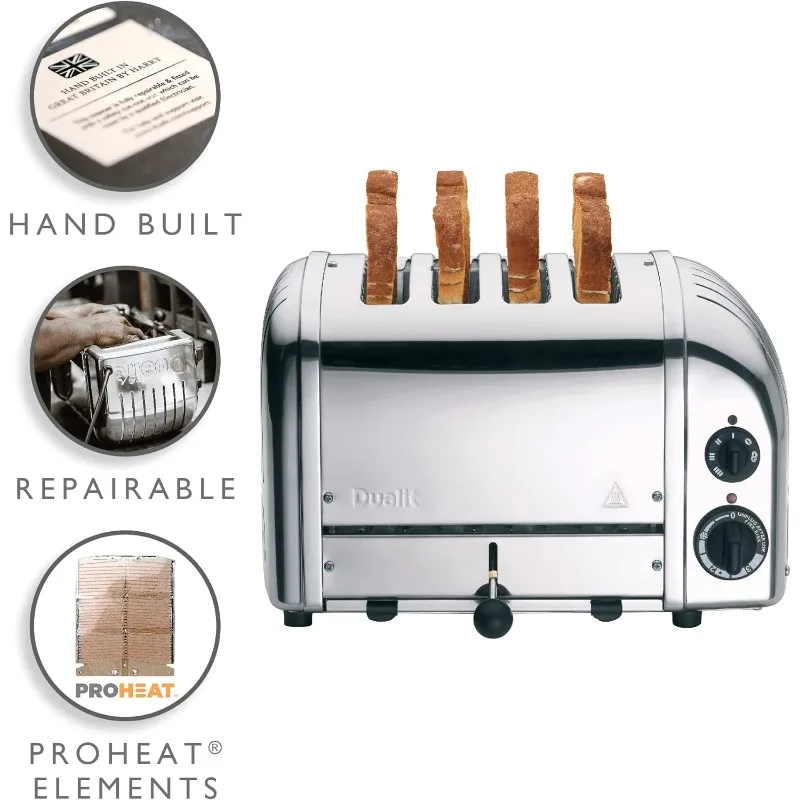 Dualit Klassieke Newgen Broodrooster, 4-Slice, Chroom
