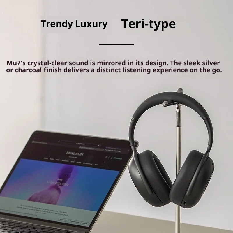 سماعة رأس بلوتوث لاسلكية KEF Mu7، مثبتة على الرأس، إلغاء الضوضاء النشط، جودة صوت HiFi، وعمر بطارية طويل #3
