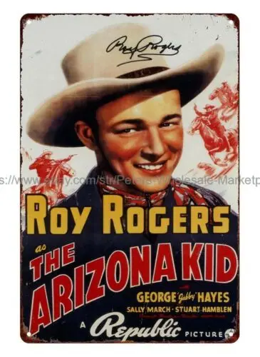 unique home decor The Arizona Kid with Roy Rogers metal tin sign