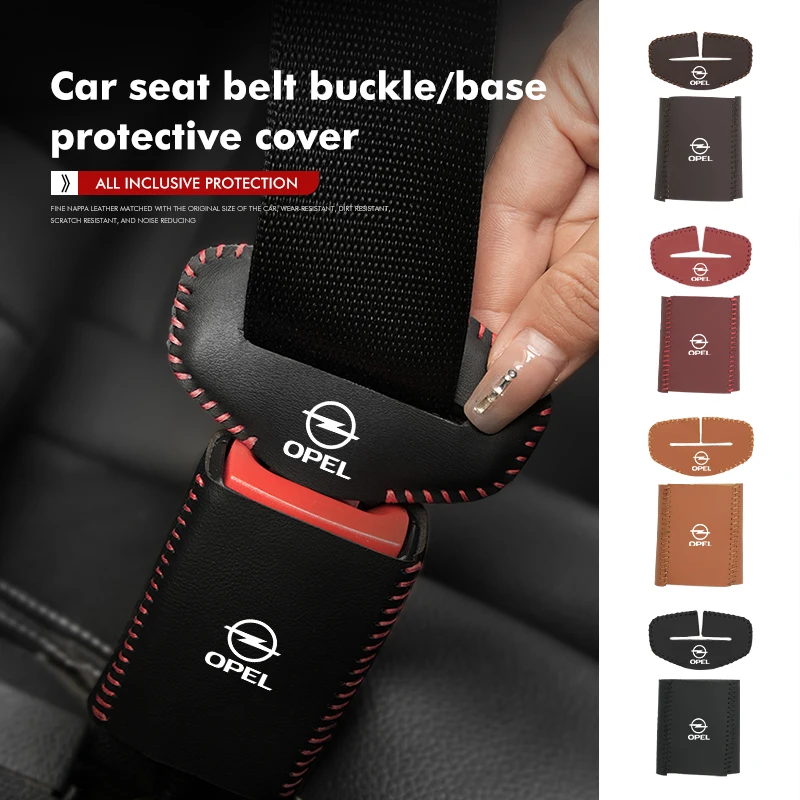 Car Seat Belt Buckle Cover Protector Set Accessories For Opel Zafira Meriva Mokka Vivaro Vectra Antara Ampera