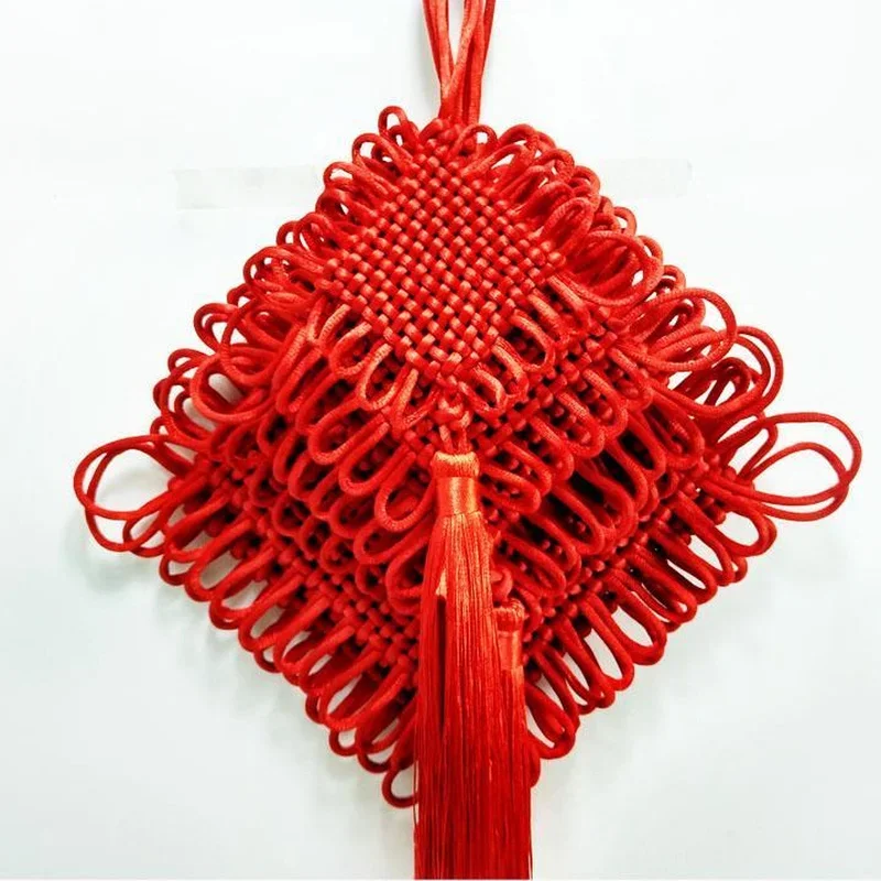 شرابات الحلي الأحمر قلادة معلقة الصينية عقدة محظوظ الديكور المنزل السنة الجديدة شعبية خمر تقليد سيارة السعادة نسج