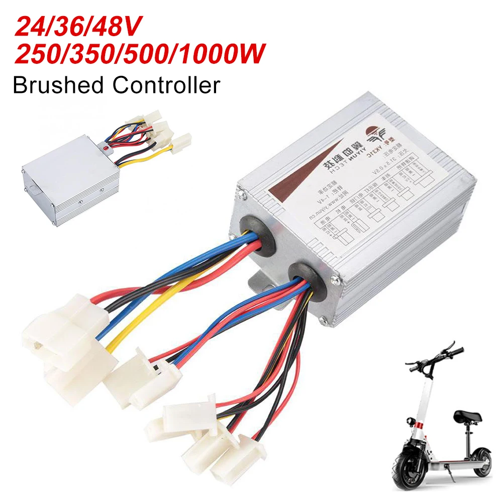 

24V/36V/48V 250/350/500W/1000W DC Electric Bike Motor Brushed Controller for Electric Bicycle Scooter Ebike Controller Accessory