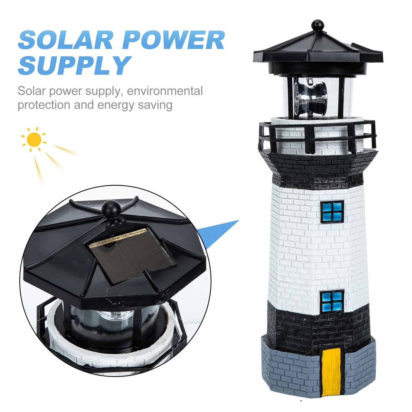 

Solar Garden Light Outdoor Rotating Lamp Waterproof Resin Landscape Light For Lawn Balcony Decoration