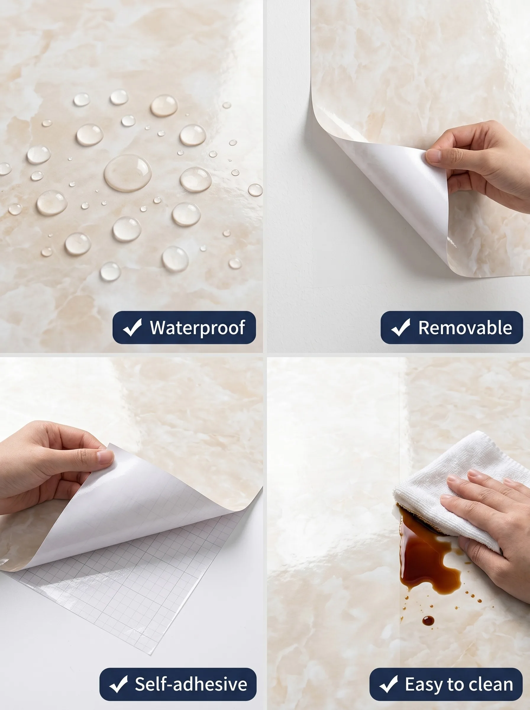 Papel Adhesivo de Mármol, Vini - Furniture Lighting & Decor Magazine reseña y precio