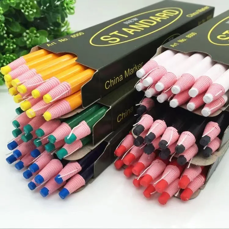 12pcs Multicolor Fabric Cloth Marker Pencils Cut-free Sewing Chalk Tailor Pen for Garment Leather Marking Crayon Sewing Tools