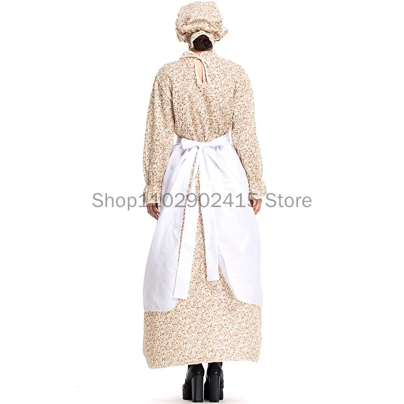 Fairy Tale Little Red Riding Hood Wolf Grandmother Costumes Cosplay Girls Woman Halloween Party Stage Pastoral Farm Fancy Dress
