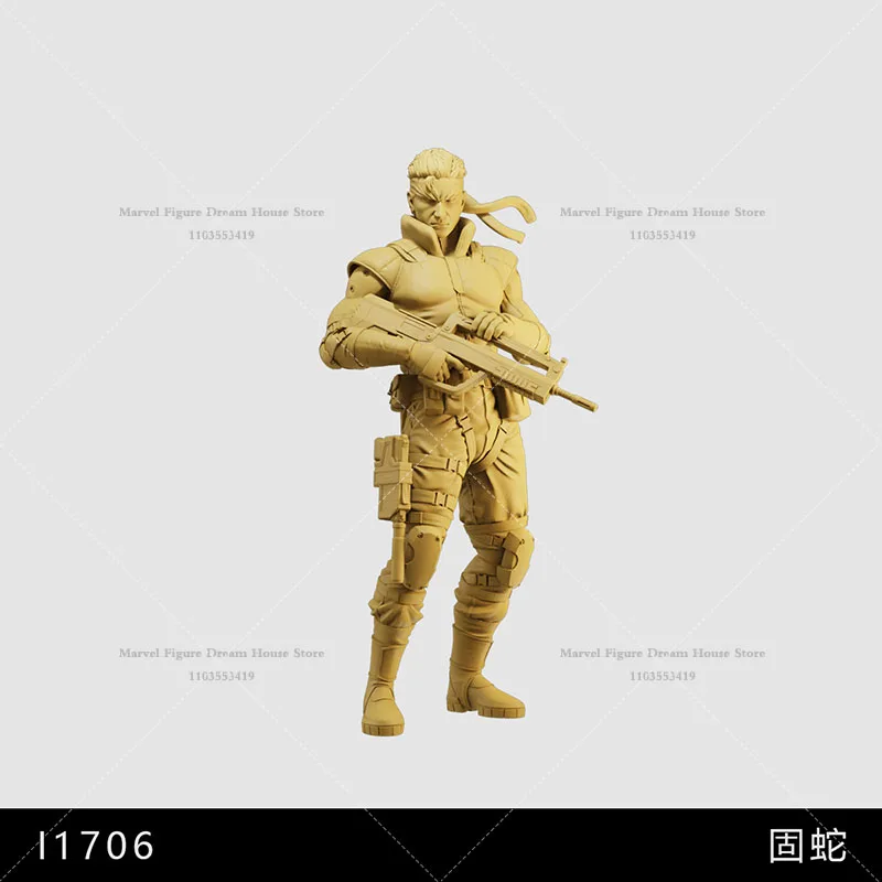 1/64 1/43 1/35 Scale Miniature Scene Dolls Solid Snake Gray Fox Culture And Technology Combine Un-panited White Mini Figure