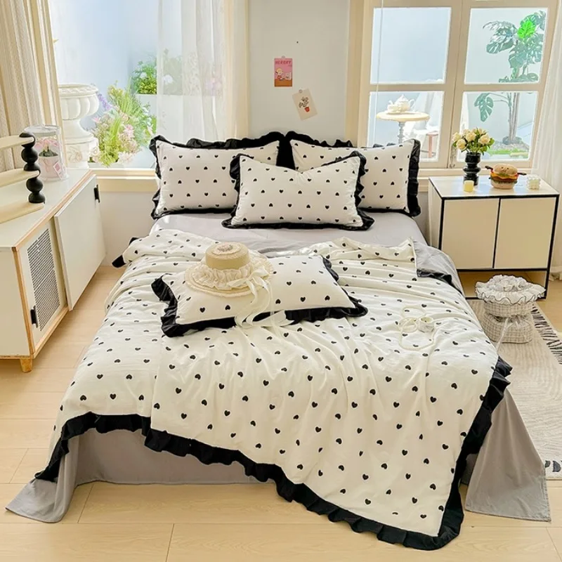 

2025 new skin-friendly washed cotton summer quilt printing air conditioner quilt summer cool quilt machine wash single double