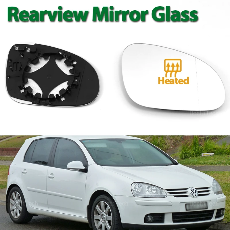 For VW GOLF 5 GTI V MK5 Jetta Passat B5.5 B6 Sharan Superb EOS Left or Right Side Wing Mirror Glass Car Mirror Glass Rear View