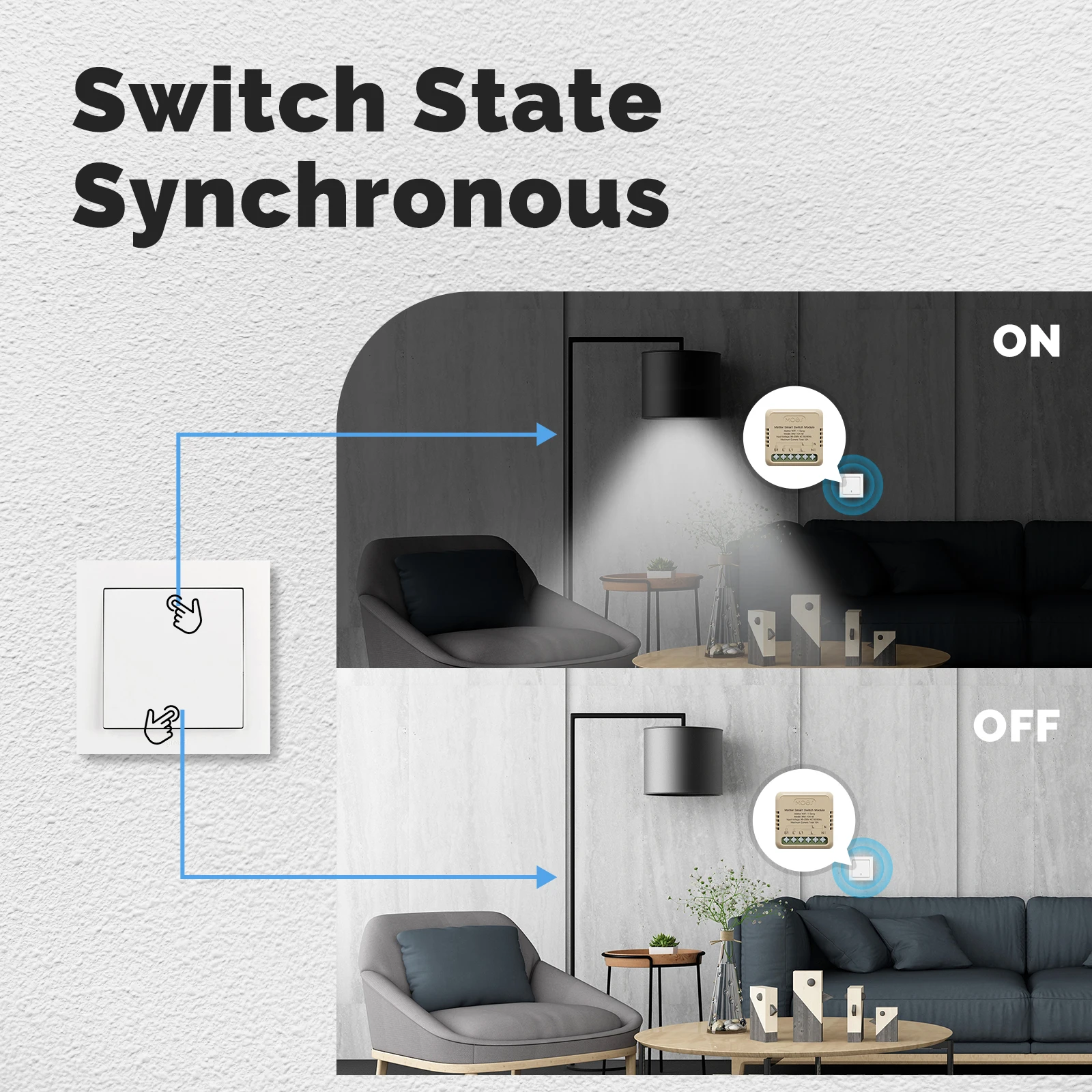 Tuya WiFi Matter Mini Smart Switch Module Relay Timer Home Automation App Remote