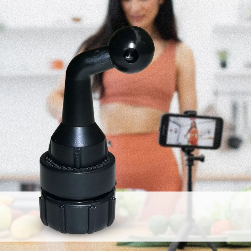 17mm Ball Head Phone Mount Converter 1/4in Thread for Live Streaming Camera