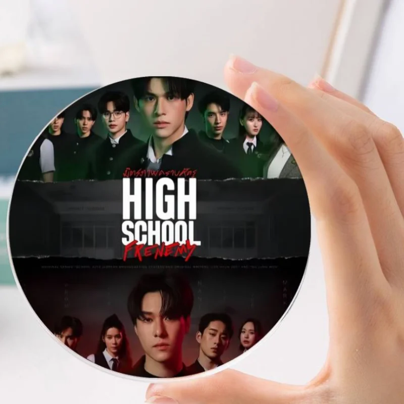 Skynani Nani Hirunkit Sky Wongravee Acrylic Heat Insulation Decor Round Pad Thai TV High School Frenemy Photo Glasses Coasters