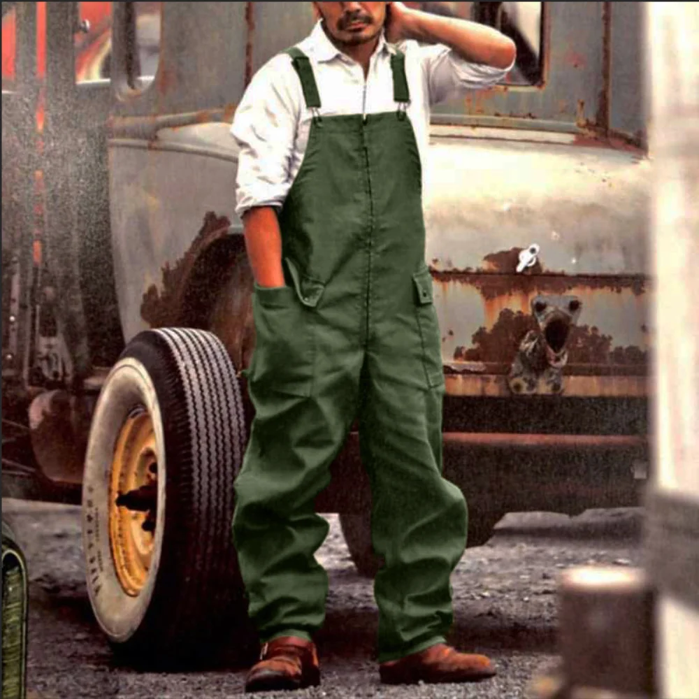 New Four Seasons Solid Color Loose Workwear Auto Repair Overalls Wear-Resistant and Dirty-Resistant Labor Insurance Clothing