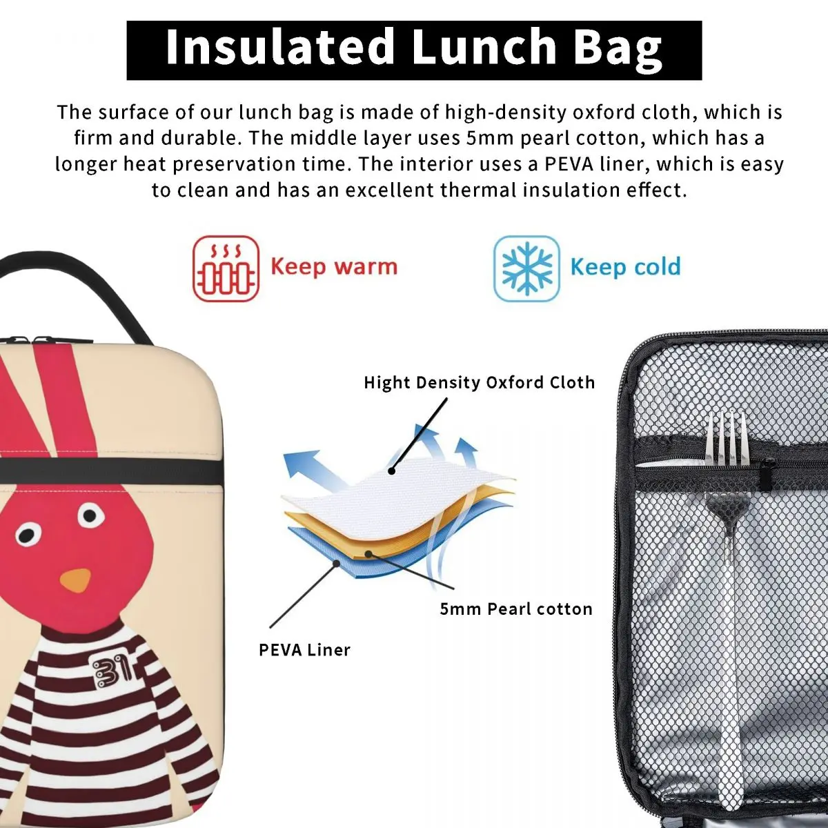 خوان كارلوس بودوك 31 دقيقة معزول حقيبة الغداء المحمولة تشيلية كوميديا الغداء الحاويات حقيبة حرارية حمل علب الاغذية المدرسة #5