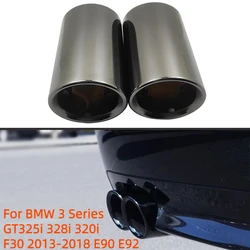 2Pcs For BMW F30 2013-2018 E90 E92 3 Series GT325i 328i 320i Exhaust Tips Muffler Cover Decoration Exhaust Pipe Car Accessories