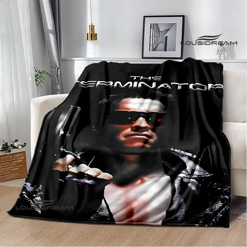 Schwarzenegger Terminator print blankets Children\'s warm blanket soft and comfortable blanket home travel blankets birthday gift