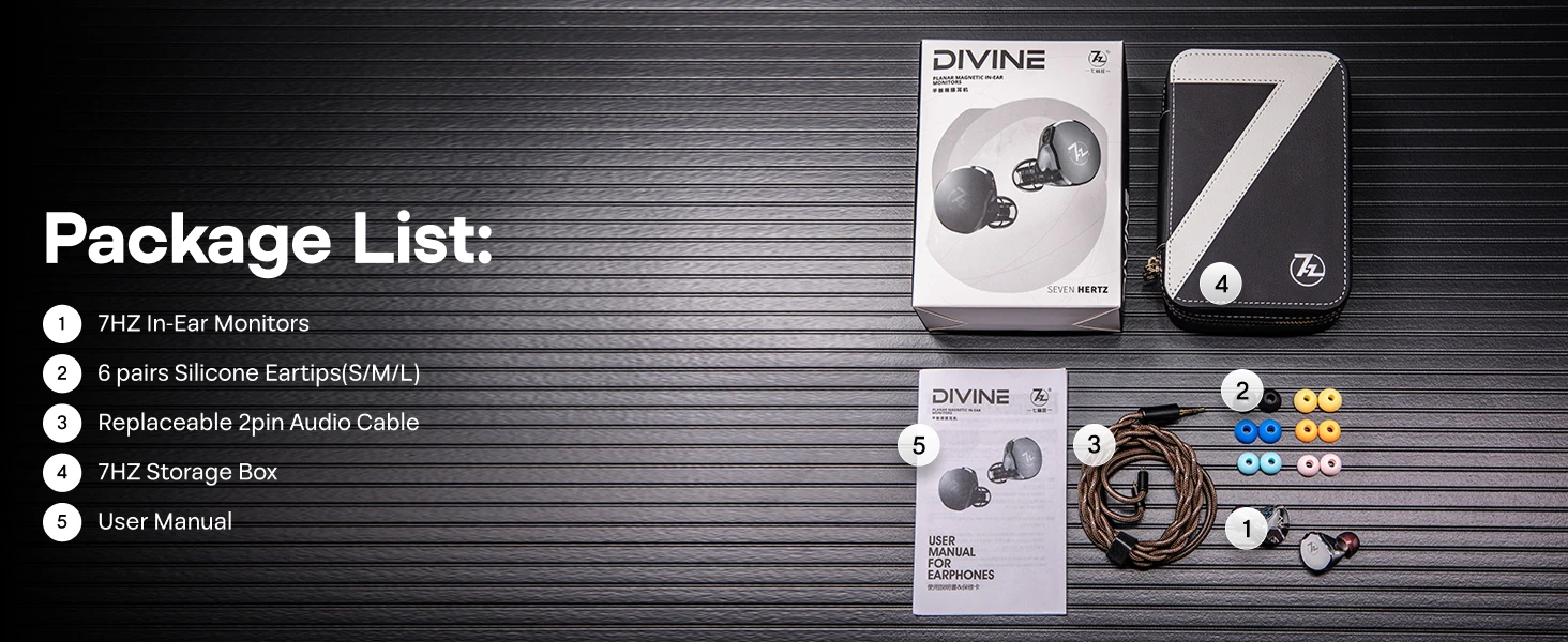 7Hz x Crinacle: Di-ablo/Divine Planar Magnetic Driver In-Ear-Monitore mit hochwertigen Aluminiumgehäusen und abnehmbarem Kabel – Detail 9